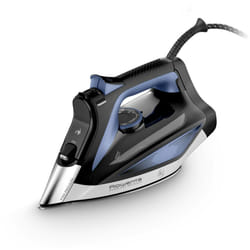 Rowenta - DW7320D1 Everlast Anticalc Ferro a Vapore, 2700 w, getto a vapore potente, 400 micro-fori, sistema anticalcare, nero/azzurro, Nero/Blu