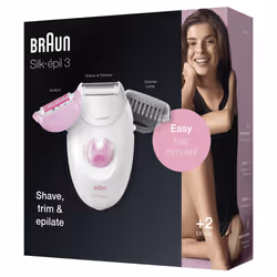 Braun Silk-épil 3 Silk-?pil 3-270, Epilatore Donna Per La Rimozione Duratura Dei Peli - Bianco/Rosa - Vista aggiuntiva 7