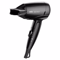 Braun Satin Hair 1 HD130 Style&Go - Asciugacapelli Da Viaggio, Nero, Gancio per appendere, Cina, 1200 W, 100 - 240 V, 50 - 60 ...