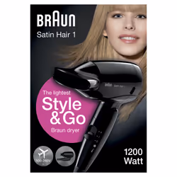 Braun Satin Hair 1 HD130 Style&Go - Asciugacapelli Da Viaggio - Vista aggiuntiva 5