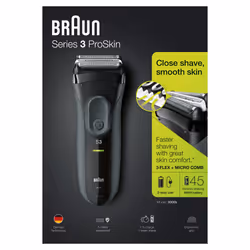 Braun Series 3 ProSkin 3000s Rasoio Elettrico, Nero - Rasoio Elettrico Ricaricabile - Vista aggiuntiva 6