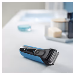 Braun Series 3 ProSkin 3045s Rasoio Trimmer Nero, Blu - Vista aggiuntiva 4
