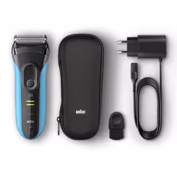 Braun Series 3 ProSkin 3045s Rasoio Trimmer Nero, Blu - Vista aggiuntiva 5