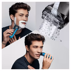 Braun Series 3 ProSkin 3045s Rasoio Trimmer Nero, Blu - Vista aggiuntiva 6