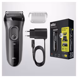 Braun Series 3 Shave&Style 3000BT Rasoio Da Barba Elettrico Da Uomo, Nero/Grigio - Vista aggiuntiva 6