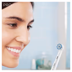 Oral-B PRO 600 Adulto Spazzolino rotante-oscillante Bianco, Blu - Vista aggiuntiva 6