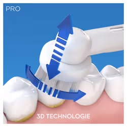 Oral-B PRO 600 Adulto Spazzolino rotante-oscillante Bianco, Blu - Vista aggiuntiva 8