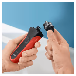 Braun Series 3 300s Rasoio Elettrico Ricaricabile, Rasoio Da Barba Per Uomo, Rosso - Vista aggiuntiva 4