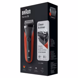 Braun Series 3 300s Rasoio Elettrico Ricaricabile, Rasoio Da Barba Per Uomo, Rosso - Vista aggiuntiva 6