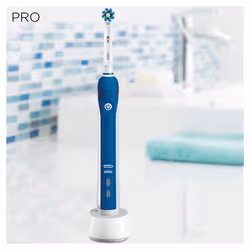 Oral-B PRO 2 2000N CrossAction Adulto Spazzolino rotante-oscillante Nero, Blu - Vista aggiuntiva 4