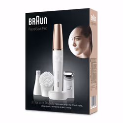 Braun FaceSpa Pro SE911, Bellezza Viso Epilatore Tutto-In-Uno, Incluso Epilatore Per Il Viso Con Dieci Micro Fori, Testina Tonificante E Spazzola Di Pulizia, Ricaricabile Con 90 Minuti Di Uso Senza Fili - Vista aggiuntiva 8
