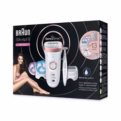 Braun Silk-épil 9 9/980 SensoSmart 40 pinzette Rose Gold, Bianco