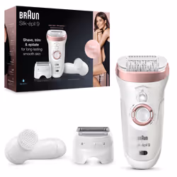 Braun Silk-épil 9 9-880, Epilatore Donna Bianco/Oro Rosa Per Una Rimozione Duratura Dei Peli, Rose Gold, Bianco, 40 pinzette, ...