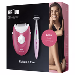 Braun Silk-épil 3 -420, Epilatore Elettrico Donna Per La Rimozione Duratura Dei Peli - Bianco/Rosa - Vista aggiuntiva 8