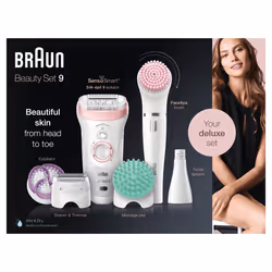 Braun Silk-épil 9 81683682 epilatore 40 pinzette Bianco, Rosa - Vista aggiuntiva 4