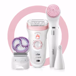 Braun Silk-épil 9 81683683 epilatore 40 pinzette Bianco, Rosa - Vista aggiuntiva 2