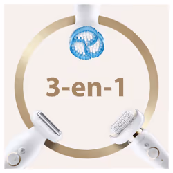 Braun Silk-épil 9 81688637 epilatore 40 pinzette Bianco, Oro - Vista aggiuntiva 5