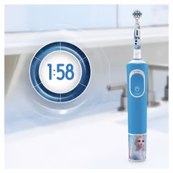Oral-B Kids By Braun Spazzolino Elettrico Ricaricabile, 1 Manico Con Personaggi Disney Frozen 2, Dai 3 Anni In Su - Vista aggiuntiva 5
