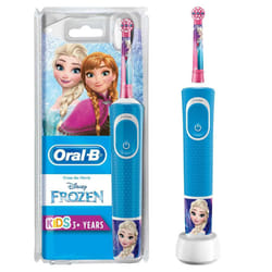 Oral-B Stages Power D100 Frozen Bambino Spazzolino rotante Blu, Bianco
