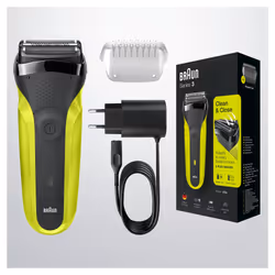 Braun Series 3 300 Rasoio Elettrico Barba, Nero/Verde Elettrico - Vista aggiuntiva 7