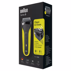 Braun Series 3 300 Rasoio Elettrico Barba, Nero/Verde Elettrico - Vista aggiuntiva 8