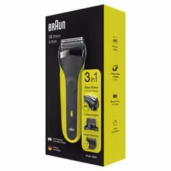 Braun Series 3 Shave&Style 300BT Rasoio Da Barba Elettrico Da Uomo, Nero/Verde Elettrico - Vista aggiuntiva 8