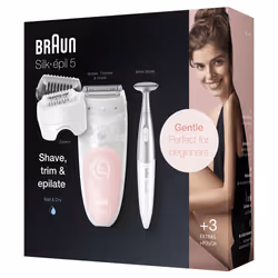 Braun Silk-épil 5 5-820, Epilatore Donna Bianco/Rosa Per Un’Epilazione Delicata - Vista aggiuntiva 8