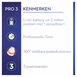 Oral-B PRO 80332089 spazzolino elettrico Adulto Blu - Vista aggiuntiva 4