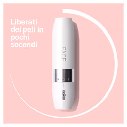 Braun Face FS1000 Mini Depilatore Donna, Depilazione Elettrica Viso, Facile E Veloce, Tocco Finale Per Baffetti, Mento E Guance, Per Un Make-up Più Semplice, Ideale In Viaggio, Con Luce Smartlight, Bianco - Vista aggiuntiva 6