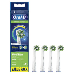 Oral-B CrossAction 80338435 testina per spazzolino 4 pz Bianco