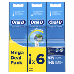 Oral-B Precision Clean 80339528 testina per spazzolino 6 pz Bianco