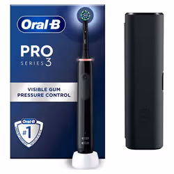 Oral-B Pro 3 3500 Cross Action, Adulto, Spazzolino rotante-oscillante, Cura quotidiana, Sensibile, Sbiancante, Nero, 4 x 30 s ...