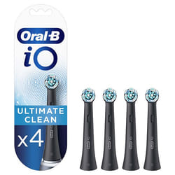 Oral-B iO Ultimate Clean 4210201342809 testina per spazzolino 4 pz Nero