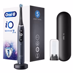 Oral-B iO 7n Spazzolino Elettrico Ricaricabile Nero Esclusivo Con Tecnologia Magnetica Rivoluzionaria, Display In Bianco E Nero, 1 Testina, 1 Custodia Da Viaggio Premium, Designed By Braun - Vista aggiuntiva 4