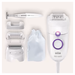 Braun Silk-épil 5 -825 Power Epilatore Donna Primi Utilizzi Delicato Con Filo Senza Interruzioni, Testina Radente, Cappuccio Regolatore - Vista aggiuntiva 7