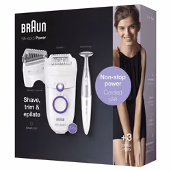 Braun Silk-épil 5 -825 Power Epilatore Donna Primi Utilizzi Delicato Con Filo Senza Interruzioni, Testina Radente, Cappuccio Regolatore - Vista aggiuntiva 8