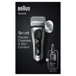 Braun Series 8 8457cc Rasoio Elettrico Barba, Testina Con Rifinitore Di Precisione 3+1, Tecnologia Sonica E Adattamento Della Testina Di 40°, Stazione SmartCare 4 In 1, Wet&Dry