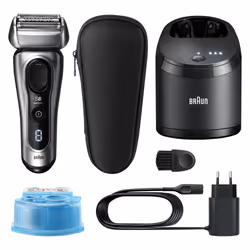 Braun Series 8 8457cc Rasoio Elettrico Barba, Testina Con Rifinitore Di Precisione 3+1, Tecnologia Sonica E Adattamento Della Testina Di 40°, Stazione SmartCare 4 In 1, Wet&Dry