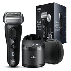 Braun Series 8 8460cc Rasoio Elettrico Barba, Testina Con Rifinitore Di Precisione 3+1, Tecnologia Sonica E Adattamento Della Testina Di 40°, Stazione SmartCare 5 In 1, Wet&Dry