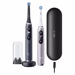 Oral-B iO 80363731, Adulto, Spazzolino rotante-oscillante, Cura gum, Sensibile, Sbiancante, Nero, Argento, 2 min, Nero, Argen ...