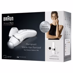 Braun Silk-expert Pro Silk expert Pro 3 PL3129, Epilatore A Luce Pulsata Donna, Per La Rimozione Permanente Dei Peli Visibili A Casa Tua, Bianco/Argento - Vista aggiuntiva 8