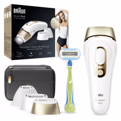 Braun Silk-expert Pro Silk expert Pro 5 PL5243, Epilatore A Luce Pulsata Donna, Per La Rimozione Permanente Dei Peli Visibili A Casa Tua, Bianco/Oro - Vista aggiuntiva 2