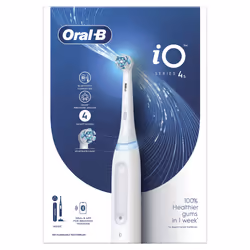 Oral-B iO Spazzolino Elettrico Ricaricabile 4S Bianco, 1 Testina, 1 Custodia Da Viaggio - Vista aggiuntiva 4