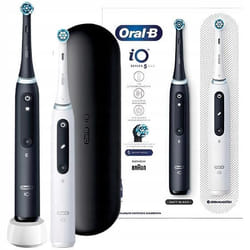 Braun Oral-B iO Series 5 Duo Spazzolino Elettrico Nero-Bianco con 2 Testine 1 pz da denti