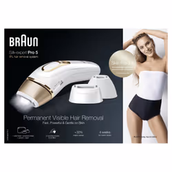 Braun Silk-expert Pro Silk·expert Pro 5 PL5267 Luce pulsata intensa (IPL) Oro, Bianco - Vista aggiuntiva 4