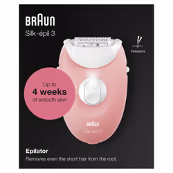 Braun Silk-épil 3 SES 3-176 20 pinzette Rosa, Bianco - Vista aggiuntiva 6