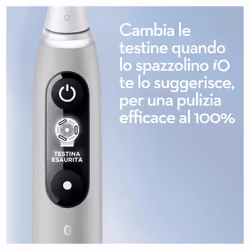 Oral-B iO Spazzolino Elettrico Ricaricabile 6S Grigio, 2 Testine, 1 Custodia Da Viaggio, 1 Spazzolino - Vista aggiuntiva 4