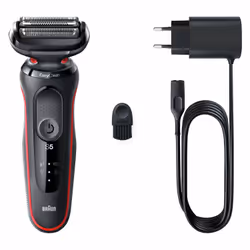 Braun Series 5 51-R1000s Rasoio Elettrico Uomo, EasyClean, Wet&Dry, Ricaricabile, Rasoio A Lamina Senza Fili, Rosso - Vista aggiuntiva 5