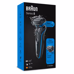Braun 51-B1000s Rasoio Nero, Blu - Vista aggiuntiva 6