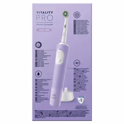 Oral-B Vitality Spazzolino Elettrico Ricaricabile Pro Viola, 2 Testine - Vista aggiuntiva 4